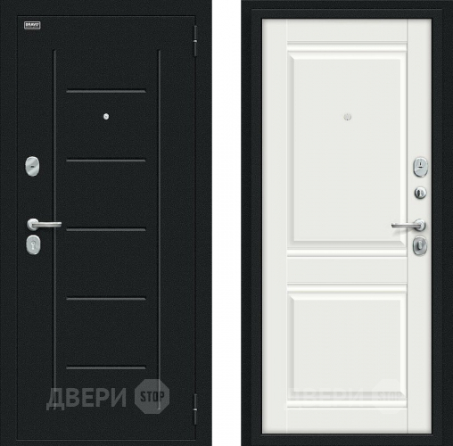 Входная металлическая Дверь Bravo Некст Kale Букле черное/Off-white