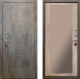 Входная металлическая Дверь Ратибор Тетрис 3К с зеркалом Бетон светлый