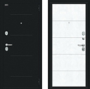 Дверь Bravo Граффити-1 Букле черное/Snow Art 960х2050 мм