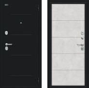 Дверь Bravo Граффити-1 Букле черное/Look Art 960х2050 мм