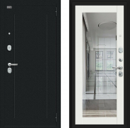 Дверь Bravo Флэш Букле черное/Off-white 960х2050 мм
