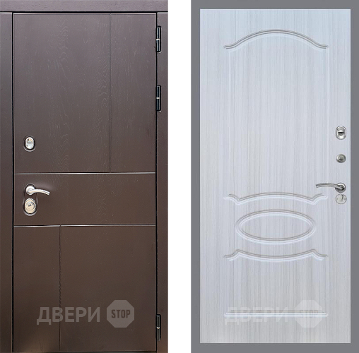 Входная металлическая Дверь Стоп УРБАН ФЛ-128 Сандал белый
