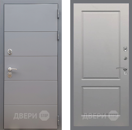 Входная металлическая Дверь Стоп АРТ ГРАФИТ ФЛ-117 Грей софт