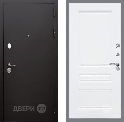 Входная металлическая Дверь Стоп КЛАССИК Шагрень ФЛ-243 Силк Сноу