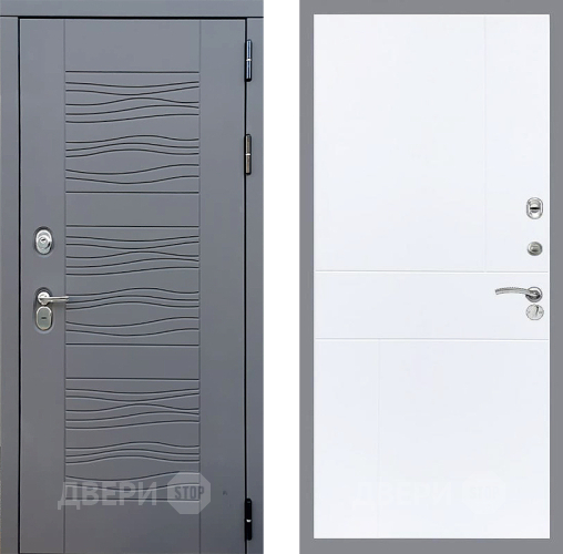Входная металлическая Дверь Стоп СКАНДИ ФЛ-290 Силк Сноу