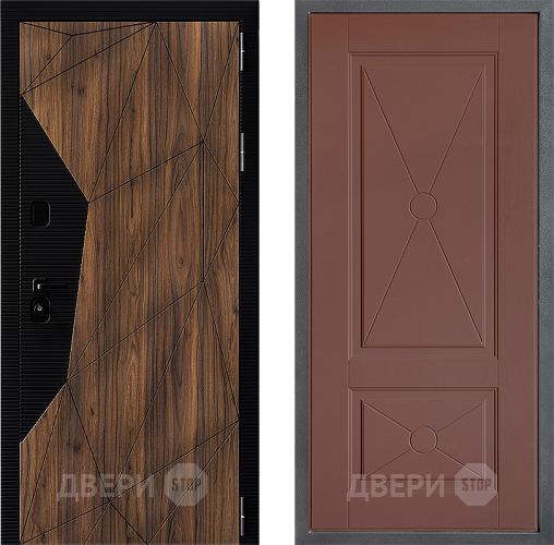 Входная металлическая Дверь Дверной континент ДК-11 ФЛ-617 Ясень шоколадный