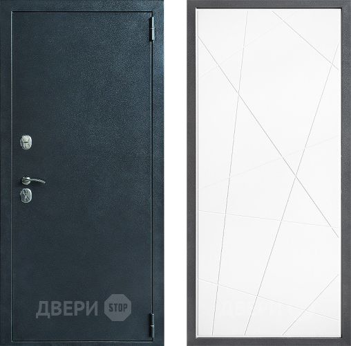 Входная металлическая Дверь Дверной континент ДК-70 Дизайн ФЛ-655 Белый софт