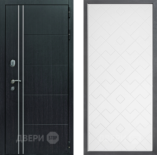 Входная металлическая Дверь Дверной континент Теплолюкс Дизайн ФЛ-Тиффани Белый софт