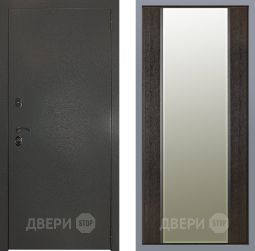 Дверь Заводские двери Эталон 3к антик серебро Зеркало Макси Венге