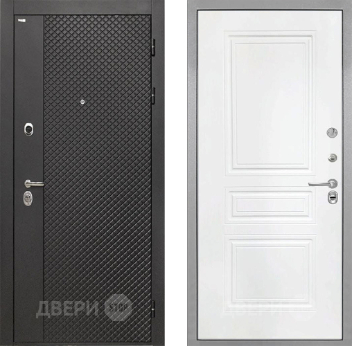 Входная металлическая Дверь Интекрон (INTECRON) Олимпия Black 4К ФЛ-243 Белый матовый