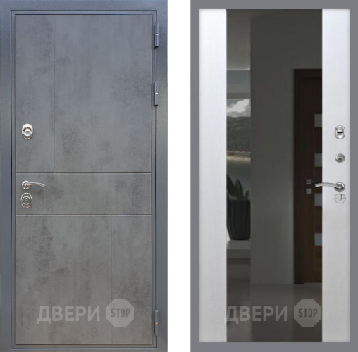 Входная металлическая Дверь Рекс (REX) ФЛ-290 СБ-16 с Зеркалом Лиственница беж
