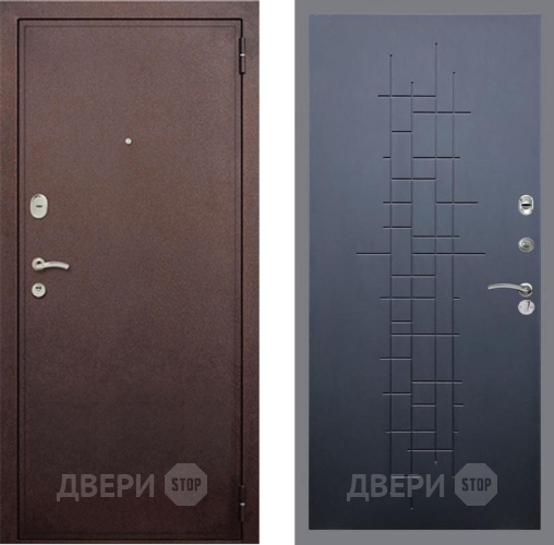 Входная металлическая Дверь Рекс (REX) 2 Медный Антик FL-289 Ясень черный