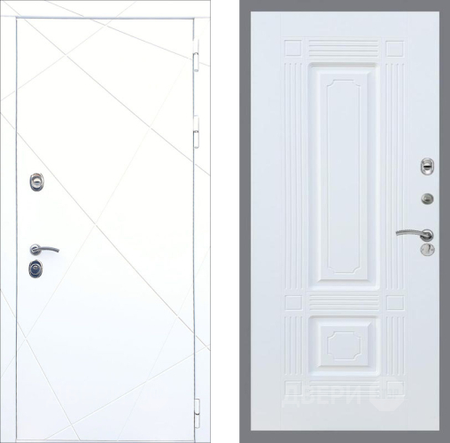 Входная металлическая Дверь Рекс (REX) 13 Силк Сноу FL-2 Силк Сноу