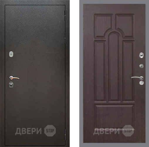 Входная металлическая Дверь Рекс (REX) 5 Серебро Антик FL-58 Венге