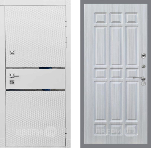 Входная металлическая Дверь Рекс (REX) 15 Силк Сноу FL-33 Сандал белый