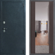 Входная металлическая Дверь Дверной континент ДК-70 Дизайн ФЛЗ-1 Зеркало Венге