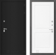 Входная металлическая Дверь Лабиринт (LABIRINT) Classic шагрень черная 11 Белый софт