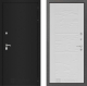 Входная металлическая Дверь Лабиринт (LABIRINT) Classic шагрень черная 06 Белое дерево
