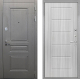 Входная металлическая Дверь Интекрон (INTECRON) Брайтон Графит ФЛ-39 Сандал белый