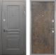 Входная металлическая Дверь Интекрон (INTECRON) Брайтон Графит Гладкая Гранж