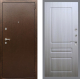 Входная металлическая Дверь Рекс (REX) 1А Медный Антик FL-243 Сандал белый