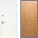Входная металлическая Дверь Рекс (REX) 5 Белая Шагрень FL-128 Дуб