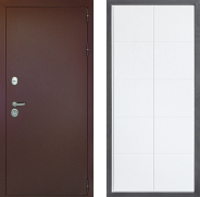 Дверь Дверной континент Рубикон Медь Дизайн ФЛ-Кватро Белое дерево 960х2050 мм