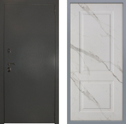 Дверь Заводские двери Эталон 3к антик серебро Доррен Мрамор белый 960х2050 мм