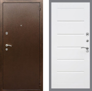 Дверь Рекс (REX) 1А Медный Антик Сити Белый ясень 860х2050 мм